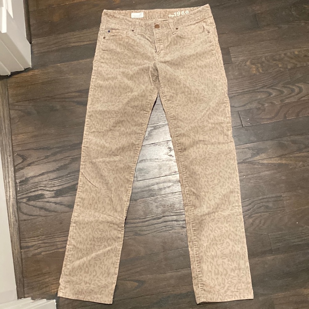 Animal Print Corduroy Jeans
